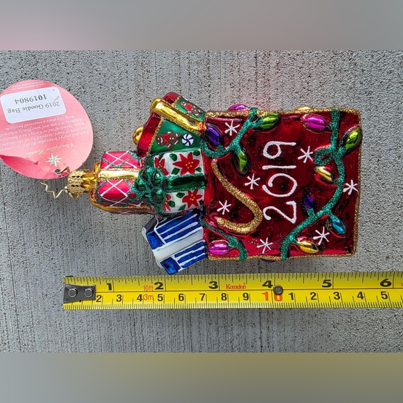 Christopher Radko 2019 Goodie Bag Glass Christmas Ornament...